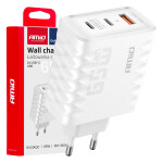 väggladdare snabbladdning 65w usb-a + 2x usb-c amio-04289