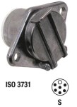Uttag 7-cl aluminium 24v strömbrytare