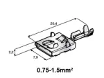 Trådände f630 e 6,3 mm hona, f630e