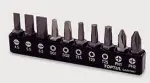 Toptul skruvmejselbitssats, 10 st, 1/4"