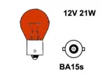 Glödlampa med metallfot 12v ba15s