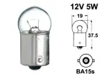 Glödlampa med metallfot 12v r5w, ba15s
