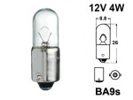 Glödlampa med metallfot 12v t4w,  ba9s