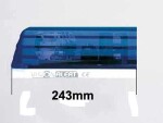 Reservglas för 243mm panel, blått, gavelglas