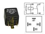kopplingsrelä 12v 4x6,3mm, med motstånd, klämma
