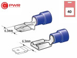 Set med platta terminaler 6,3 mm