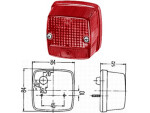 Broms- och markeringsljus 84x84x51mm