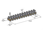 Plintlist 6,0mm2 svart 10 st/set
