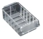 Liten hylllåda 175 x 69 x 37 mm transparent