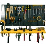 332 verktygsupphängningspanel, plast, 2x 500x500 + 2 hållarpaneler + 50 krokar