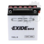 batteri exide 12 v 5 ah 120x60x130 60a yb5l-b -+