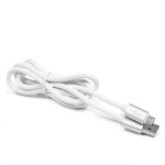 kabel silikon för laddare - micro usb 100cm vit
