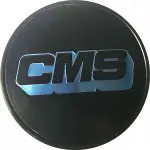 cms kapsel, svart, silver logotyp, 65mm