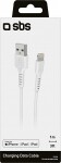 laddkabel 1,0m lightning/apple - usb vit sbs