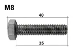lossningsbult m8x35 rostfritt stål