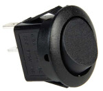 rund strömbrytare svart 10a&12v eller 5a&24v, 20mm