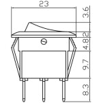 rund strömbrytare 10a grön k723 12v 20mm 3 x 4,8 mm x 0,8