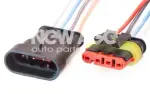 superseal 1,5 4-polig kontakt med kablar (1 set)