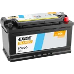 batteri exide classic 90ah 720a 353x175x190 -+ ec900