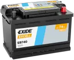 EXIDE Batteri EXCELL ** 12V 74Ah 680A EB740