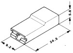 Isolator för 1-pol, 6,3 mm, intern.