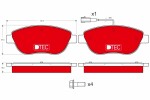 TRW Bromsbeläggssats,  skivbroms DTEC COTEC GDB1483DTE