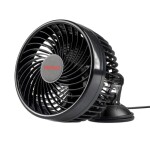 Fläkt 6" 12v 2-växlad med sugkoppsfäste amio